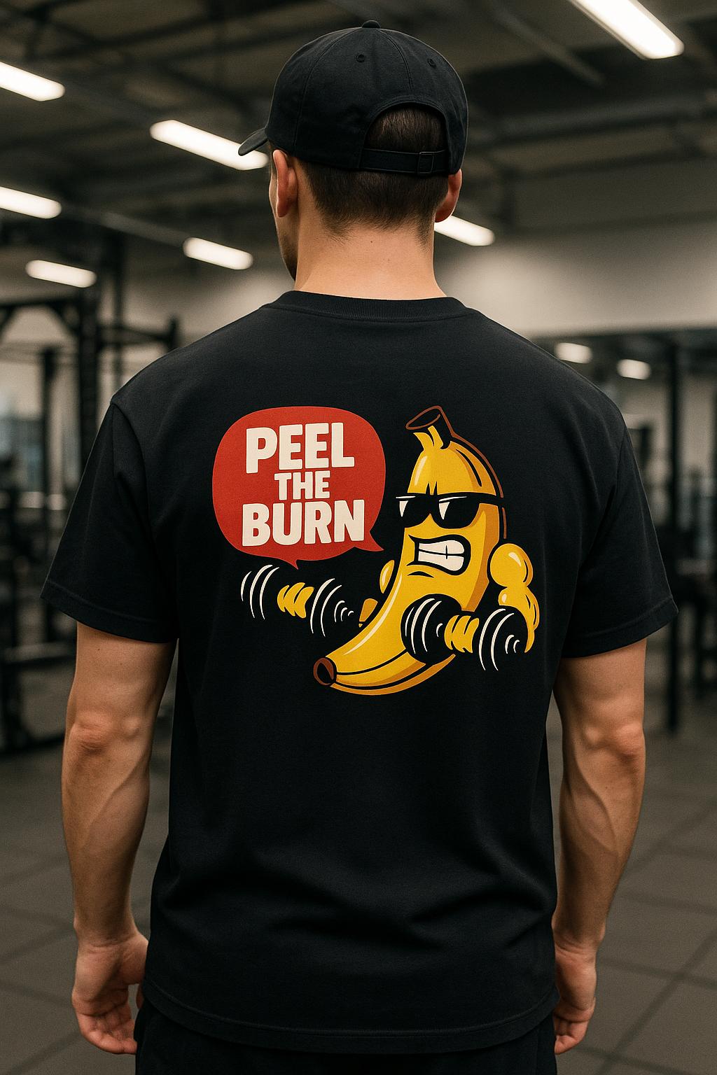 LUIX T-Shirt Schwarz - PEEL THE BURN