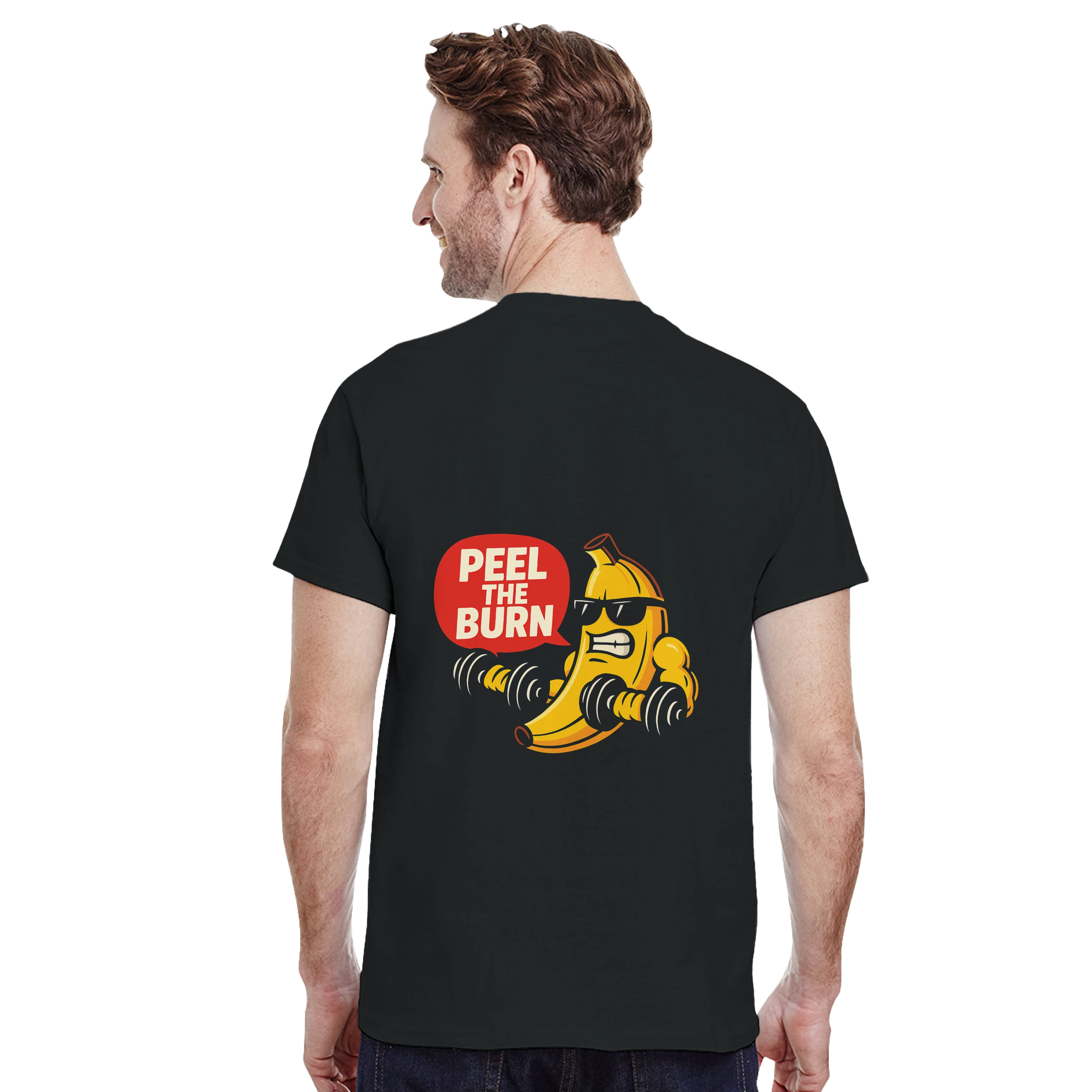 LUIX T-Shirt Schwarz - PEEL THE BURN